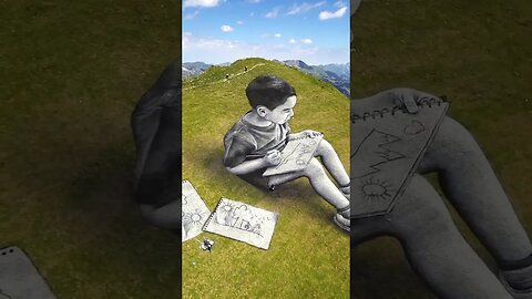 French artist Saype is known for his stunning grass graffiti.
