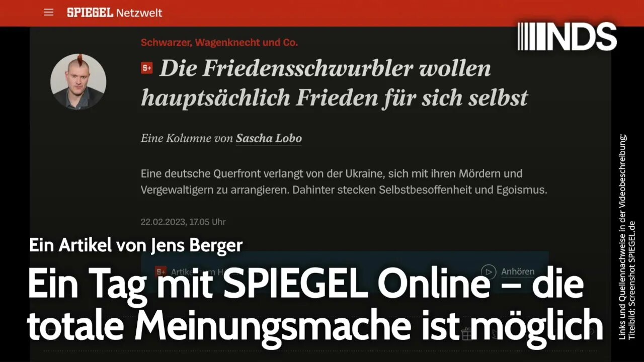 Ein Tag mit SPIEGEL Online – die totale Meinungsmache ist möglich | Jens Berger | NDS-Podcast