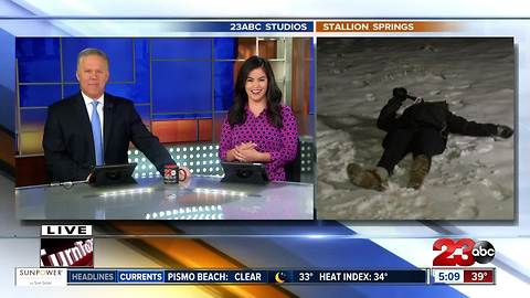 Snow falls in Kern County