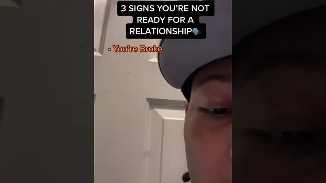 3 SIGNS you’re NOT READY FOR A RELATIONSHIP