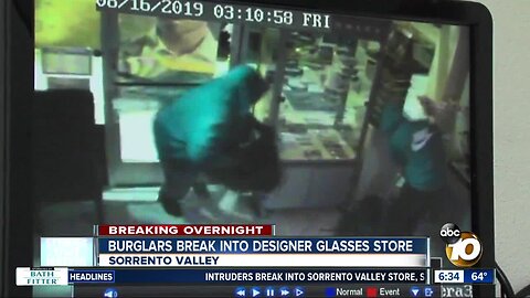 Sorrento Valley glasses store burglarized