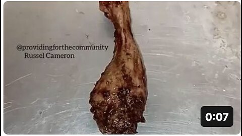 Lab raised chicken leg. You would think after cooking it would be dead. Nope. 🐔😳