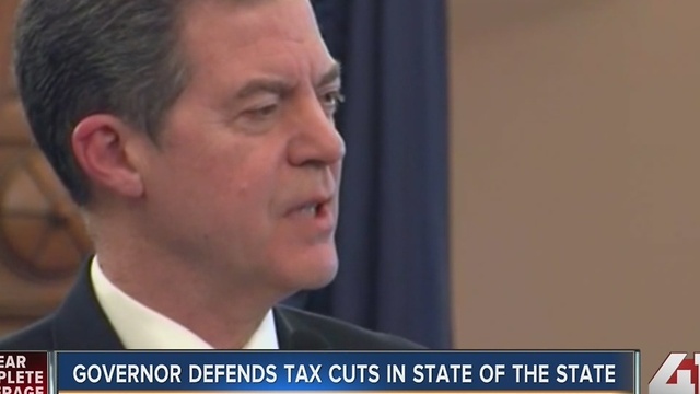 Gov. Brownback defends tax cuts in the State of the State address