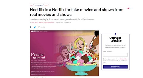 Nestflix is a Netflix for fake movies and shows from real movies and shows