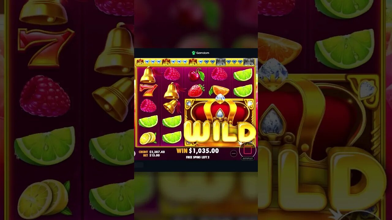 HITTING THE TOP SYMBOL ON JUICY FRUITS!