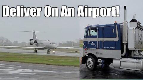 Cabover Peterbilt Drives On The AIRPORT! - 057