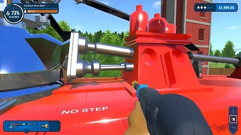 Ash Covered Fire Helicopter - Power Wash Simulator