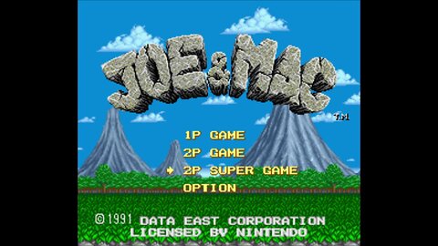 Joe & Mac - Full Playthrough - SNES 1991