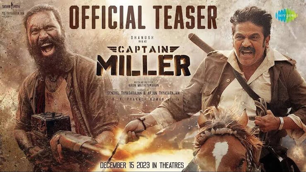 Captain Miller Official Trailer Hindi | South Indian Movie 2023 | Dhanush