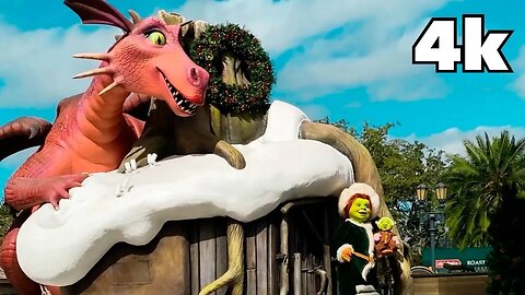 Shrek Christmas Short Show and Parade Float - Universal Orlando Resort