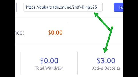 dubaitrade.online موقع خرافي 60% في ساعتين الحد الادنى 1$ وايام الموقع 0 يوم