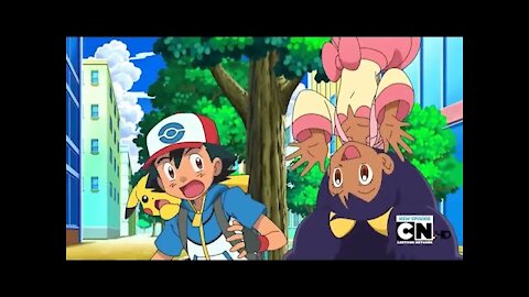 Pokemon Best Wishes Iris scares the boys