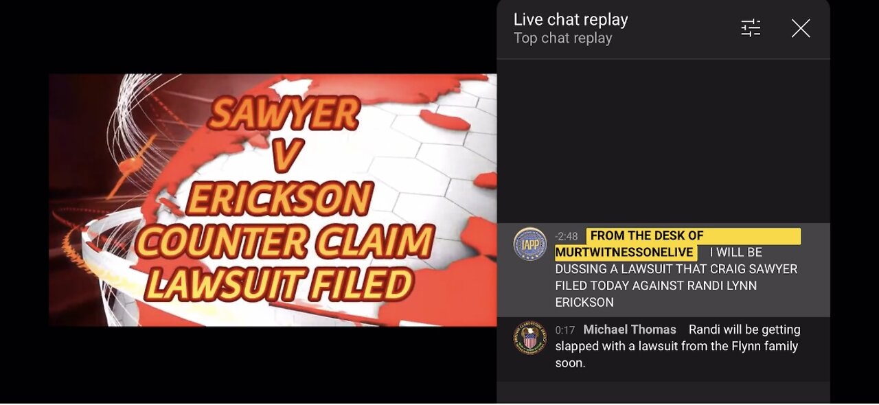 CRAIG SAWYER COUNTER CLAIM AGAINST RANDI L. ERICKSON (OWNER OF TIMOTHYCHARLESHOLMSETH.COM)