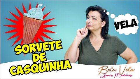 Vela na casquinha de sorvete