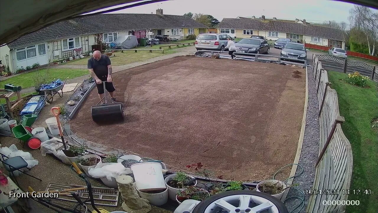 Using #compost spreader on #lawn footage from our cctv