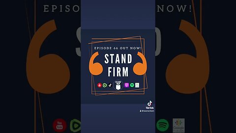 New episode out now: “Stand Firm!” Watch on YouTube or Listen on multiple podcast outlets.🎙🎧📱