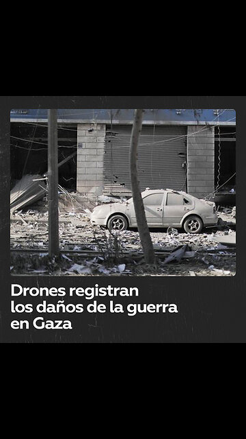 Drones captan la devastación de un campamento de refugiados en la Franja de Gaza