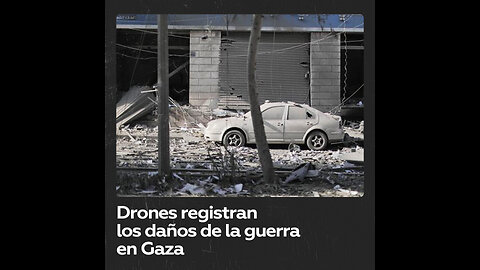 Drones captan la devastación de un campamento de refugiados en la Franja de Gaza