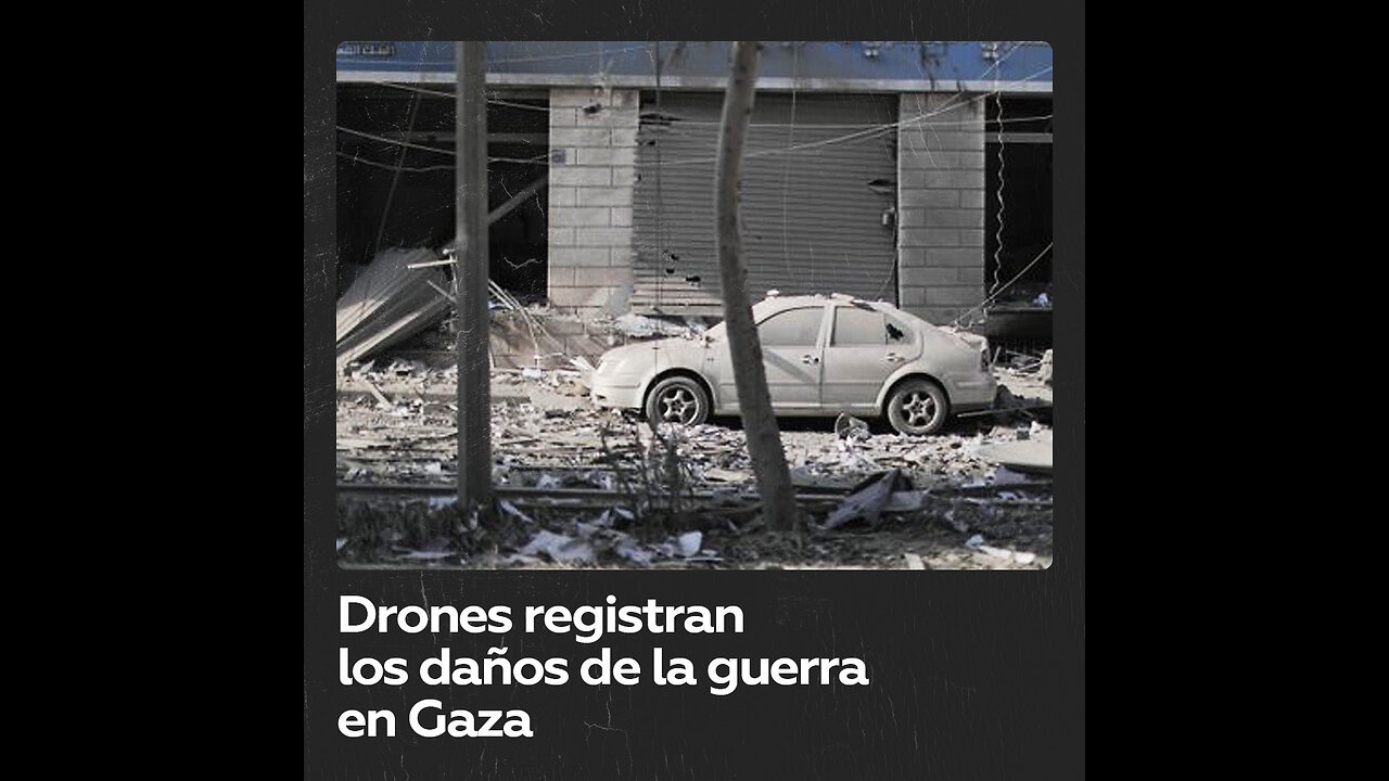 Drones captan la devastación de un campamento de refugiados en la Franja de Gaza