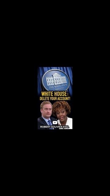 White House: DELETE Your Account! #shorts