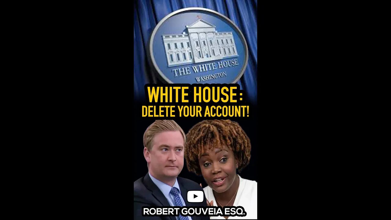 White House: DELETE Your Account! #shorts