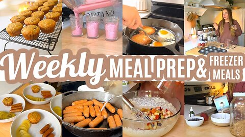 EASY BUDGET FRIENDLY WEEKLY MEAL PREP RECIPES | WEEK OF MORNING ROUTINES LARGE FAMILY FREEZER MEALS