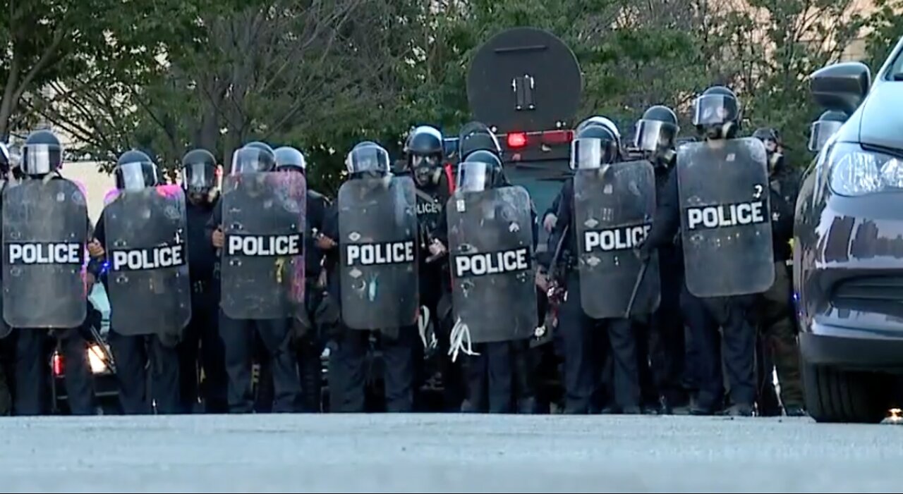 Protesters clash with Detroit police on third night