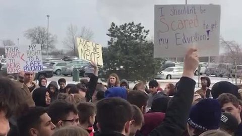 Lawrence high school student protest FL shooting