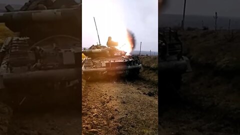 Ukraine War - Tank Firing