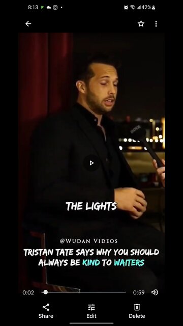 TRISTAN TATE SAYS WHY YOU SHOULD ALWAYS BE KIND TO WAITERS