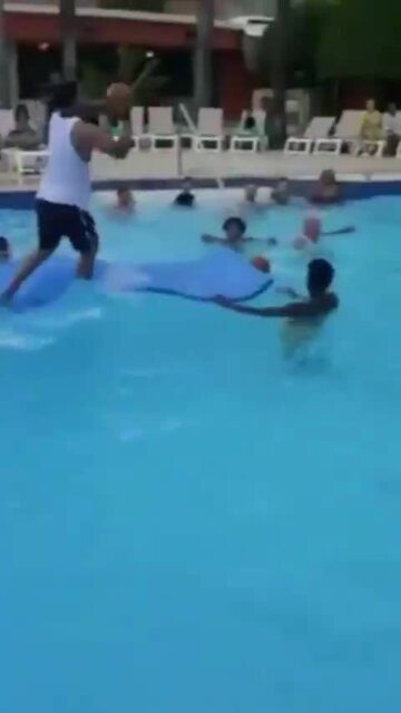 Kid running on water pulls off epic trick shot