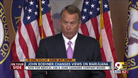 Ex-Speaker Boehner backs descheduling marijuana
