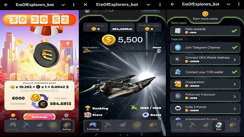 Era Of Explorers Bot | Tap2Earn Free $EOE Tokens | New Telegram Airdrop Mining Bot
