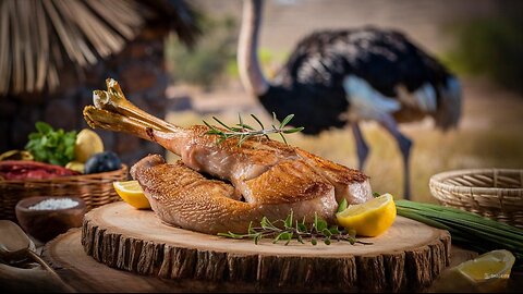 Roasted Ostrich: A Unique Countryside Feast