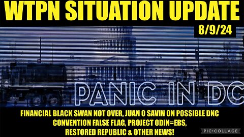 WTPN SITUATION UPDATE 8/9/24 FINANCIAL BLACK SWAN, DNC FF, ODIN=EBS, VT INTEL