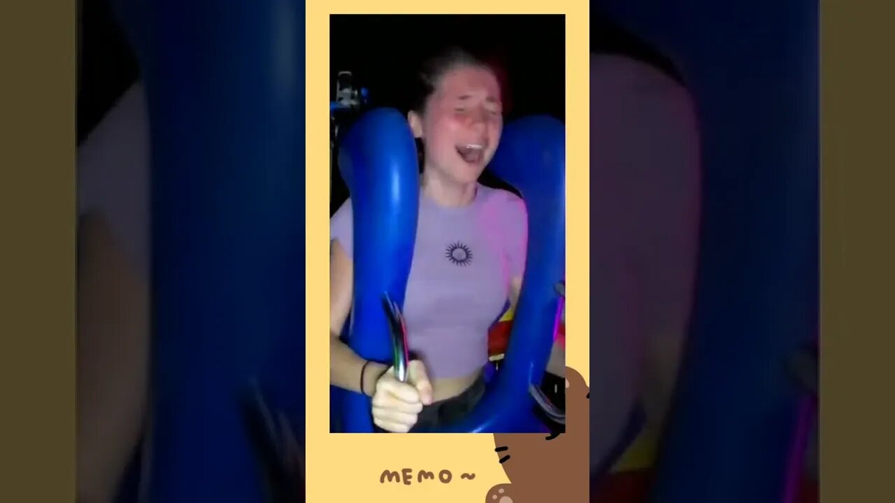 slingshot ride girl falls out / slingshot rider girl part 33 #shorts