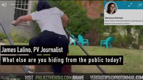 BUSTED - Pfizer Senior Director Vanessa Gelman RAN AWAY from Project Veritas!