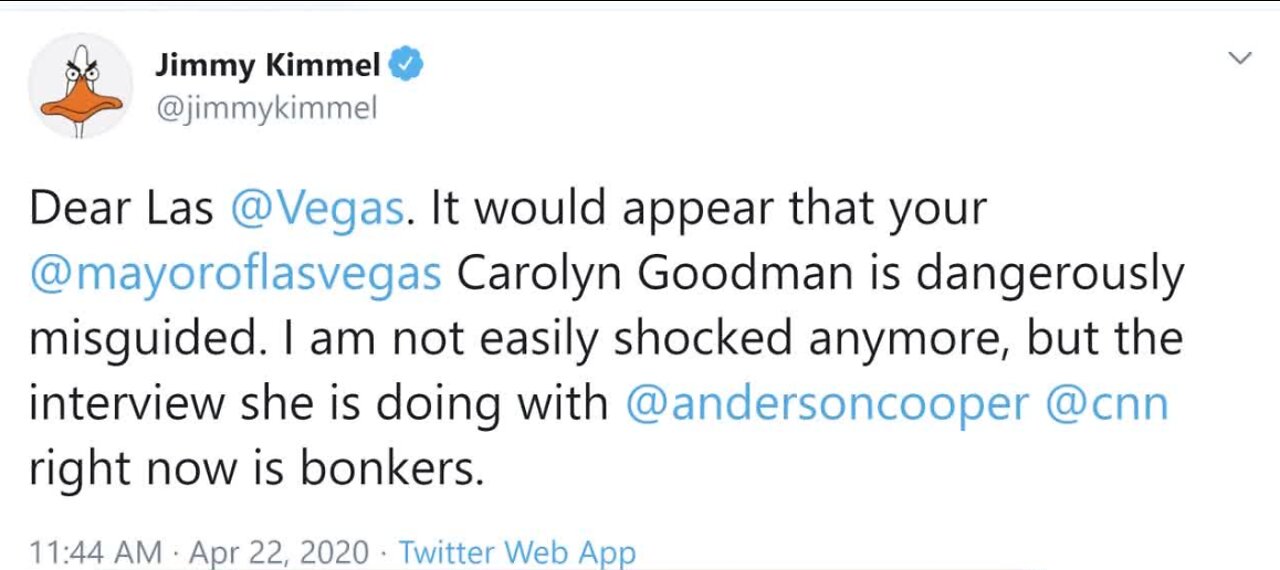 Jimmy Kimmel says Las Vegas mayor should resign