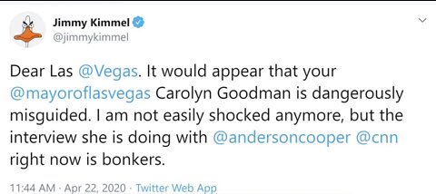 Jimmy Kimmel says Las Vegas mayor should resign