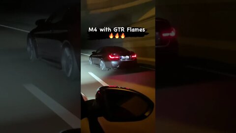 New "Godzilla Hybrid" 💯🤩🔥 #shorts #shortsvideo #gtr #godzilla #bmw #m4 #bimmer #bavaria #flames