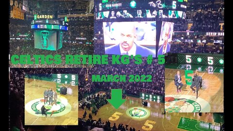 Kevin Garnetts Number Retired as a Boston Celtic - TWE 0334