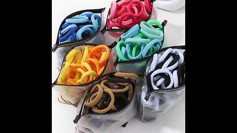 30/50pcs Girls Solid Color Big Rubber Band Ponytail Holder Gum Headwear