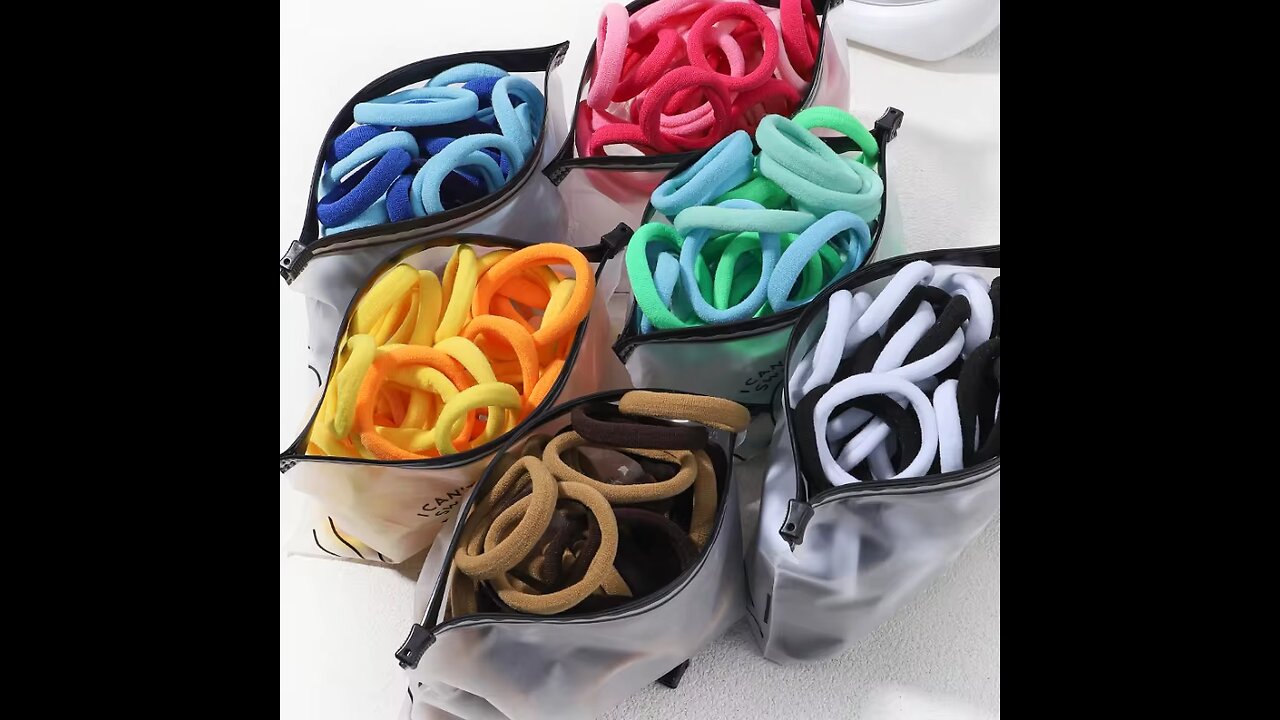 30/50pcs Girls Solid Color Big Rubber Band Ponytail Holder Gum Headwear