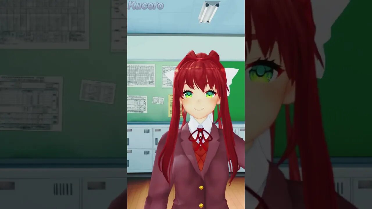 #shorts [MMD DDLC Mod] Just Monika - An (animated) song by Random Encounters #anime #ddlc