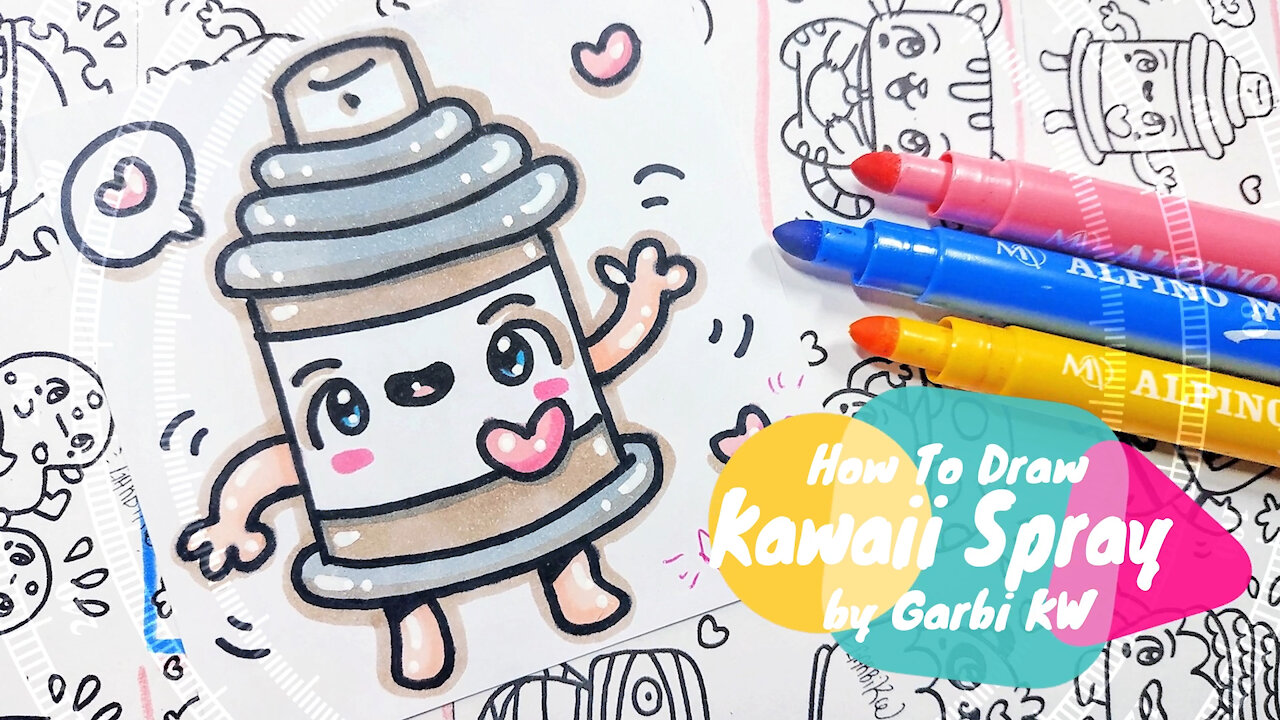 how to Draw Kawaii Spray - Handmade drawings by Garbi KW