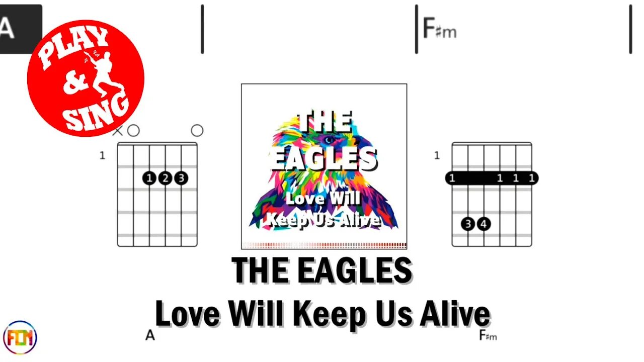 THE EAGLES Love Will Keep Us Alive FCN GUITAR CHORDS & LYRICS
