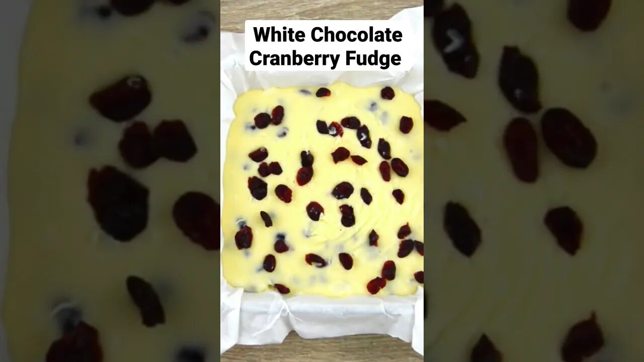 White Chocolate Cranberry Fudge