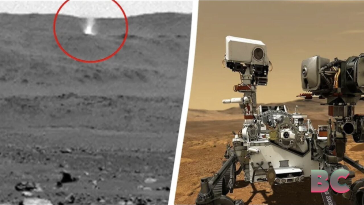 Perseverance Captures a 1.2-Mile-High Dust Devil Whirling Across Mars