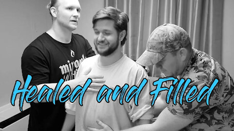 His back was healed and the Holy Spirit filled him!!!