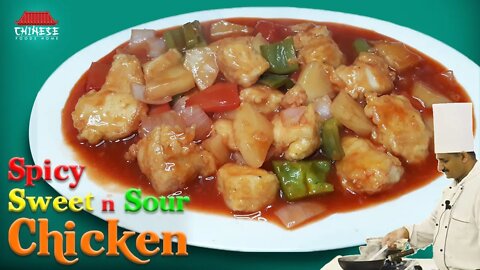 Spicy sweet and sour chicken recipe || how to cook sweet and sour chicken || Chinese foods Home